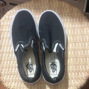 Vans Kids Black Slip-On Sneakers